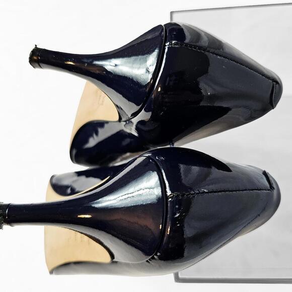 Boden Navy Patent Leather Women's Heels Size 36.5 EU 6/6.5 US - Picture 6 of 9